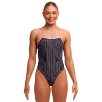 Funkita Pin Stripe Ladies Single Strength One Piece Swimwear, Women's Swimsuit
