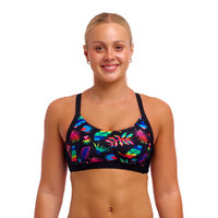 Funkita Women's Lost Leaf Crop Top, Ladies Swimwear - TOP ONLY