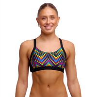 Funkita Women's Up Down Hold Steady Crop Top, Ladies Swimwear - TOP ONLY