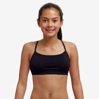 Funkita Girls 	Still Black Eco Swim Crop Top - TOP ONLY - SEPARATES, Girls Swimwear