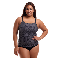 Funkita Women's Pin Stripe Scoop Neck Tankini Top, Women's Swimwear - TOP ONLY