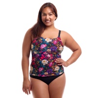 Funkita Women's Bed Of Roses Scoop Neck Tankini Top, Women's Swimwear - TOP ONLY