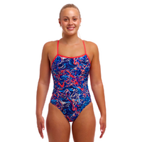 Funkita Women's Mad Cat Secure Single Strap One Piece Swimwear, Women's Swimsuit