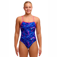 Funkita Women's Rising Tide  Secure Single Strap One Piece Swimwear, Women's Swimsuit