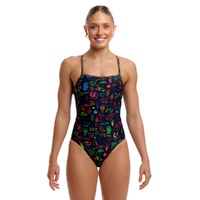 Funkita Women's Doodles Secure Single Strap One Piece Swimwear, Women's Swimsuit