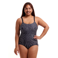 Funkita Women's 	Pin Stripe Locked in Lucy One Piece Swimwear, Women's Swimsuit