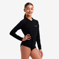 Funkita Girls  Long Sleeve Rash Vest, Girls Long Sleeve Sun Top - Still Black 