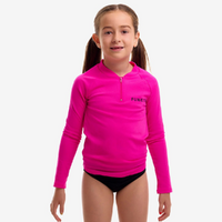 Funkita Toddler Girls  Long Sleeve Rash Vest, Girls Long Sleeve Sun Top - Still Pink