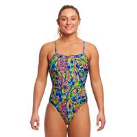 Funkita Women's Spin The Bottle Single Strap One Piece Swimwear, Women's Swimsuit