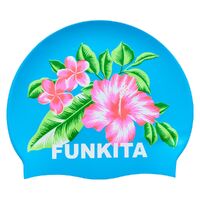 Funkita Blue Hawaii Swim Cap, Swimming Cap, Silicone Swim Cap
