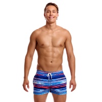 Funky Trunks Men's Lost Lines Shorty Shorts Short Swimwear, Men's Swimsuit