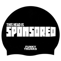 Funky Trunks Sponsored Head Swim Cap, Swimming Cap, Silicone Swim Cap, Swimming gear