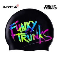 Funky Trunks - Trunk Tag Swim Cap,Swimming Cap, Silicone Swim Cap, Swimming Gear 