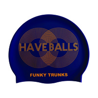 Funky Trunks Golden Balls Swim Cap, Swimming Cap, Silicone Swim Cap, Swimming gear