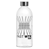 Funky Fast WTR Steel Capped Water Bottle - 1Lt, Swimming Drink Bottle - Sports