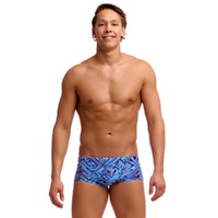 Funky Trunks Men's Blue Bits ECO Classic Swimming Trunk, Mens Swimwear