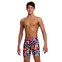 Funky Trunks Boys Broken Blox Eco Training Jammer Swimwear, Boys Swimsuit