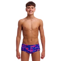Funky Trunks Boys Warped Waves Sidewinder Trunks Swimwear, Boys Swimwear