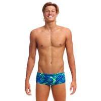 Funky Trunks Men's Help Me Rhombus ECO Sidewinder Trunk Swimwear, Men's Swimsuit