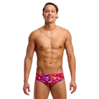 Funky Trunks Men's Wriggle Walls ECO Classic Brief Swimwear, Men's Swimsuit