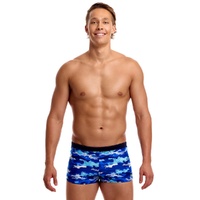Funky Trunks Men's ECO Men's Square Trunks Swimwear, Men's Swimsuit - Clean Marine 