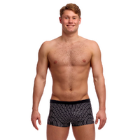 Funky Trunks Men's Pin Stripe ECO Men's Square Trunks Swimwear, Men's Swimsuit