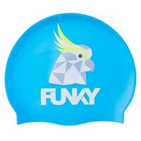 Funky Cocky Swim Cap, Swimming Cap, Silicone Swim Cap