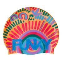 Funky Kulin Colour Swim Cap, Swimming Cap, Silicone Swim Cap