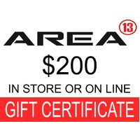 Area13 $200.00 Gift Certificate