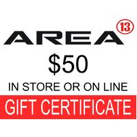 Area13 $50.00 Gift Certificate