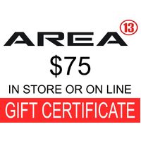 Area13 $75.00 Gift Certificate