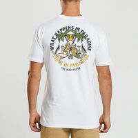 The Mad Hueys What Happens in Paradise SS Men's T Shirt - White
