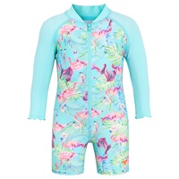 ESCARGOT FLAMINGO FOREST BABY ALL IN ONE SWIMSUIT, BABY SWIMWEAR, BABY SUN PROTECTION 