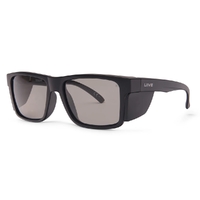Liive Vision Tradie Safety Sunglasses - Polarized Matt Black, Black Blinker - Live Sunglasses