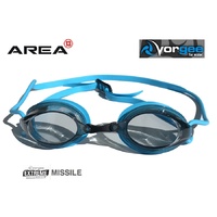 VORGEE MISSILE SWIMMING GOGGLES, SMOKED LENS, LIGHT BLUE, SWIMMING GOGGLES
