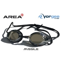 Vorgee Missile Swimming Goggle Silver Mirrored Lens Black, Swimming goggles