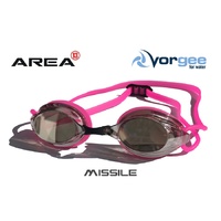 Vorgee Missile Swimming Goggle Silver Mirrored Lens Hot Pink, Swimming goggles