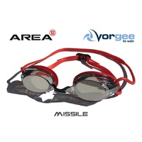 Vorgee Missile Swimming Goggle Mirrored Lens Red, Swimming Goggles