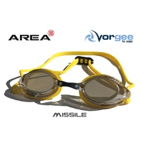 Vorgee Missile Swimming Goggle Silver Mirrored Lens Yellow, Swimming Goggles