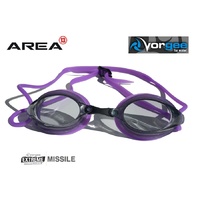 VORGEE MISSILE SWIMMING GOGGLES, SMOKED LENS, PURPLE, SWIMMING GOGGLES