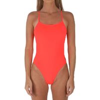 Engine Women's Santorini Bold Logo Neon Red One Piece Swimwear