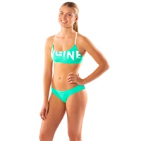 ENGINE BRAZILIA X BACK GIRLS TWO PIECE SWIMWEAR - TEAL ,Durable 100% Polyester: Chlorine, Sun, Salt Resistant