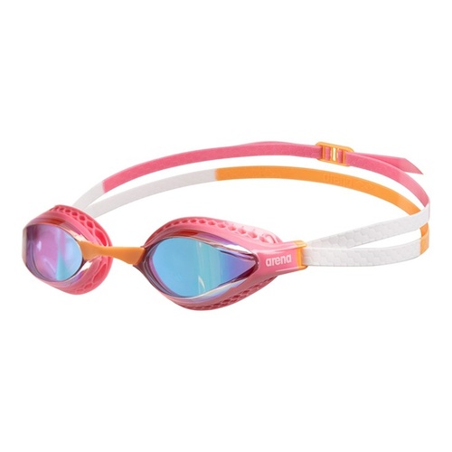 Arena Air Speed Mirror Swimming Goggles, Yellow, Copper, Yellow/Pink - Racing Goggles