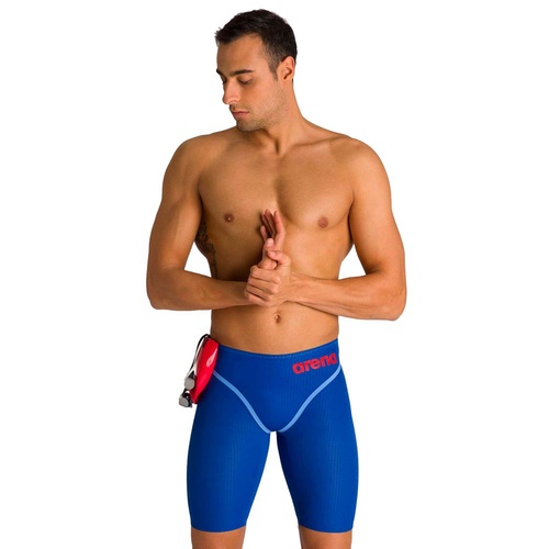 Men’s Powerskin Carbon Core FX Jammer Swimwear – Ocean Blue, FINA approved, Men's Racing Swimuit [Size: 4]
