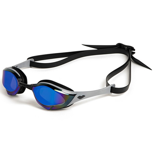 Arena Cobra Edge Swipe Mirror Swimming Goggles BLU/SLV/BLK, Racing Swim Goggles