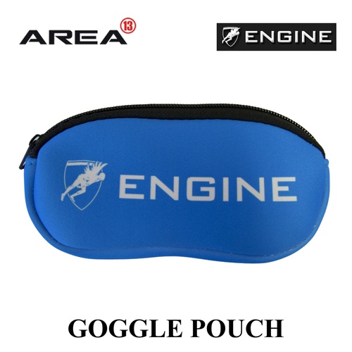 Engine Goggle Pouch Blue, Goggle Case, Swimming Goggle Case
