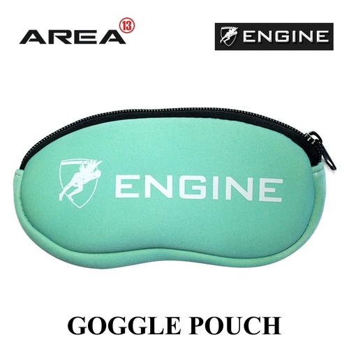 Engine Goggle Pouch Teal, Goggle Case, Swimming Goggle Case