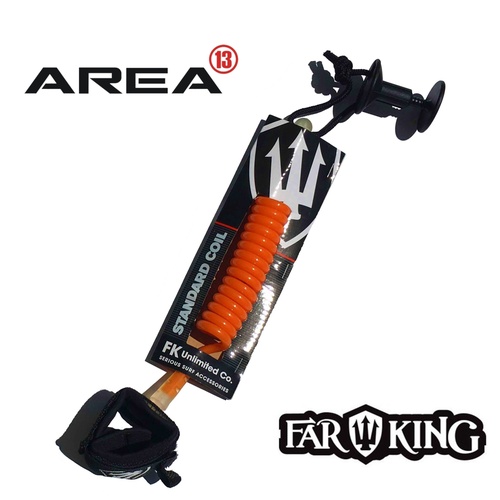 FAR KING Standard Coil Bodyboard leash / BODYBOARD WRIST LEASH ORANGE