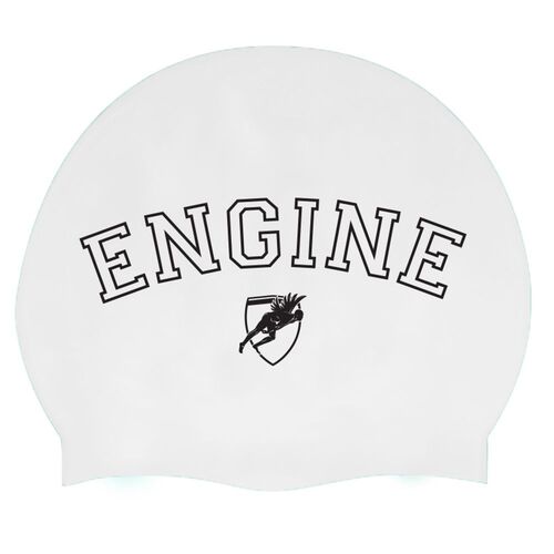 Engine Solid Silicone Swim Cap Varsity White, Swimming Cap