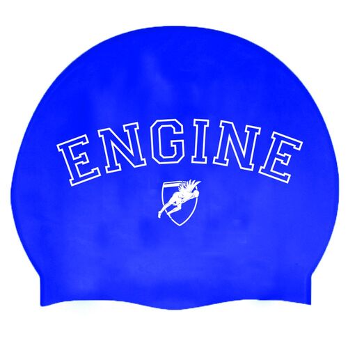 Engine Solid Silicone Swim Cap Varsity Blue, Swimming Cap